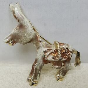 Vintage Donkey Brooch Pin